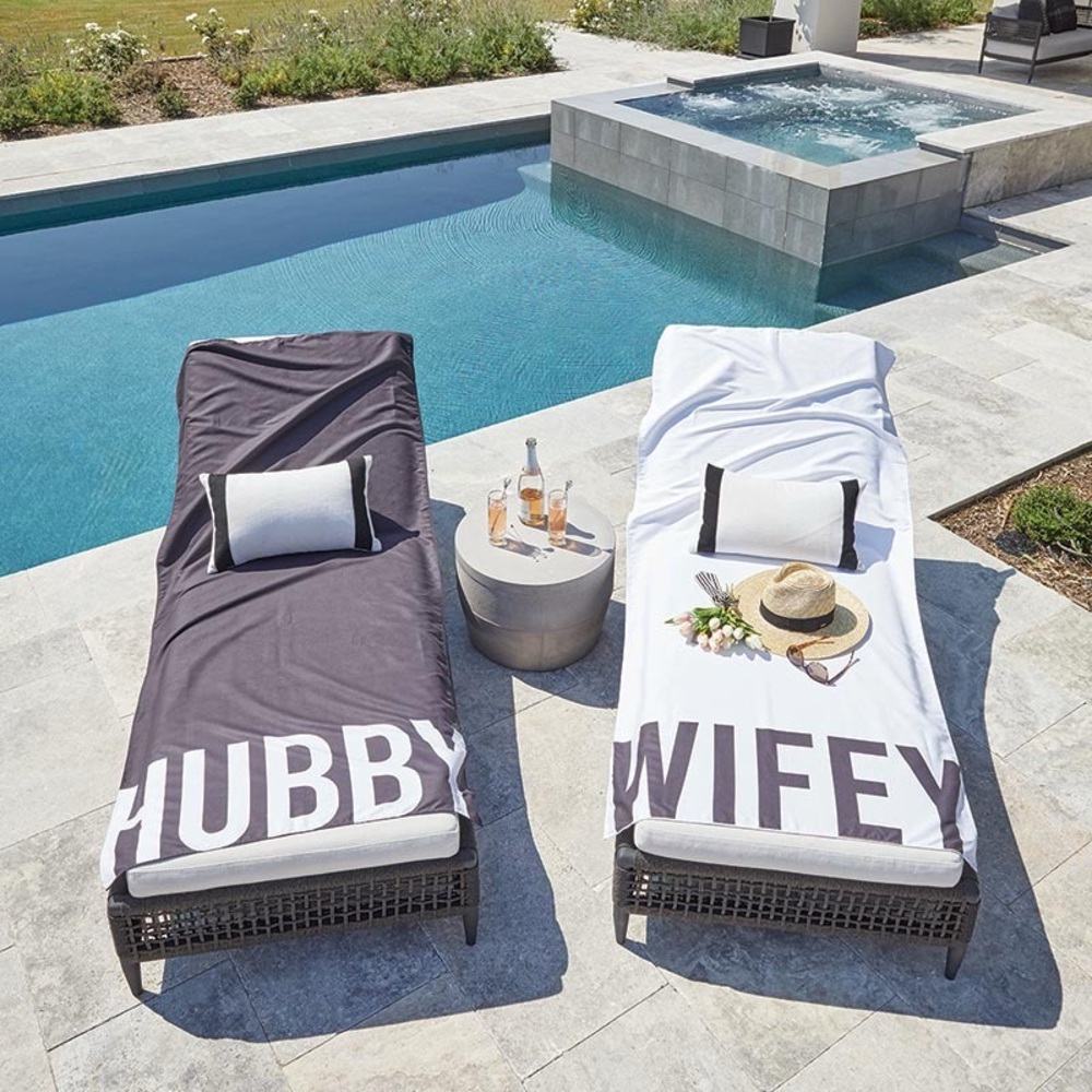Quick Dry Oversized Beach Towels - Wifey & Hubby set